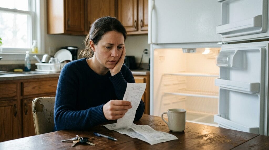 Parent facing food insecurity after losing SNAP benefits