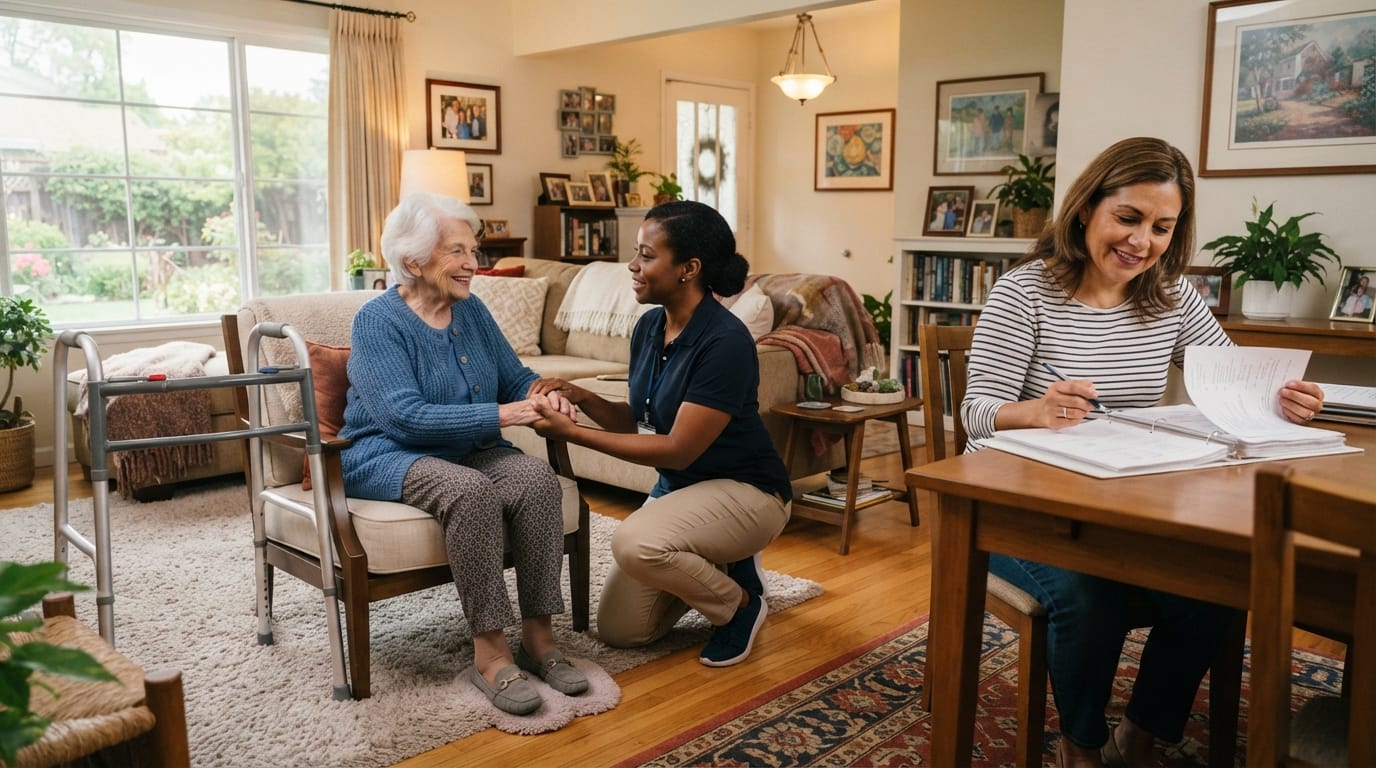 Medicaid home care supporting an older adult at home in 2026